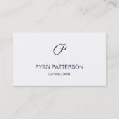 Beruflich Chic Rhodonit Monogram Business Card Visitenkarte (Vorderseite)