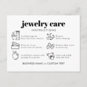 Beruflich Chic Schmuckpflege Danke Business Begleitkarte (Vorderseite)