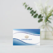 Beruflich Classic Blue Visitenkarte (Stehend Vorderseite)