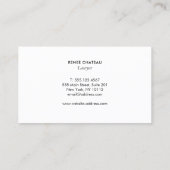 Beruflich Classic Elegante Brown Taupe Anwalt Visitenkarte (Rückseite)