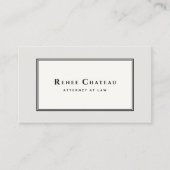 Beruflich Classic Elegante Brown Taupe Anwalt Visitenkarte (Vorderseite)