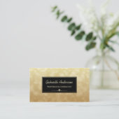 Beruflich Consultant Black Gold Glamour Bokeh Visitenkarte (Stehend Vorderseite)