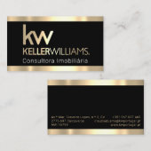 Beruflich Consulting Elegant Imobiliária Logo Visitenkarte (Vorne/Hinten)