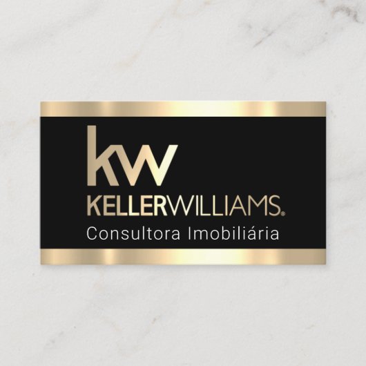 Beruflich Consulting Elegant Imobiliária Logo Visitenkarte (Vorderseite)