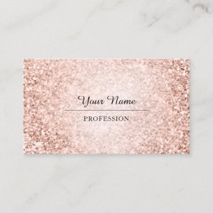 Beruflich Consulting Moderne Rose Glitzer Weiß Visitenkarte
