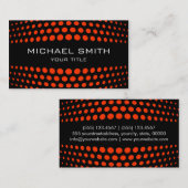 Beruflich Coquelicot Polka Dot Pattern Visitenkarte (Vorne/Hinten)