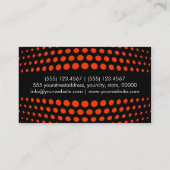 Beruflich Coquelicot Polka Dot Pattern Visitenkarte (Rückseite)