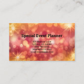 Beruflich Coral Bokeh Sparkle Custom Foto QR Visitenkarte (Rückseite)