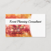 Beruflich Coral Bokeh Sparkle Custom Foto Visitenkarte (Rückseite)