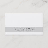 Beruflich Creative Design Grau Company Schlicht Visitenkarte (Vorderseite)