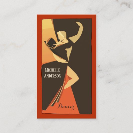 Beruflich Dancer Business Card Visitenkarte (Vorderseite)