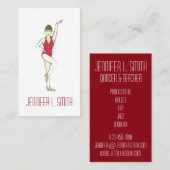 Beruflich Dancer Tance Teacher Choreograf Visitenkarte (Vorne/Hinten)