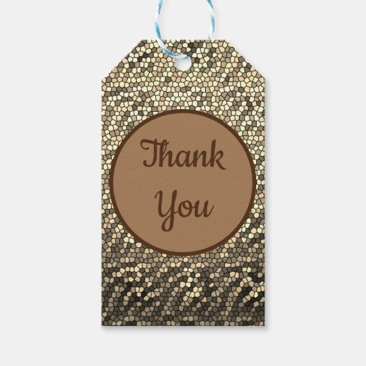 Beruflich danke Ihnen, Brown Tile Pattern Mosaik Geschenkanhänger (Vorderseite)