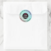 Beruflich danke Ihnen Custom Chic Pastel Gradient Runder Aufkleber (Tasche)