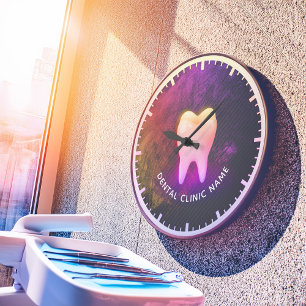 Beruflich Dentalklinik-Rose Gold-Stand Große Wanduhr