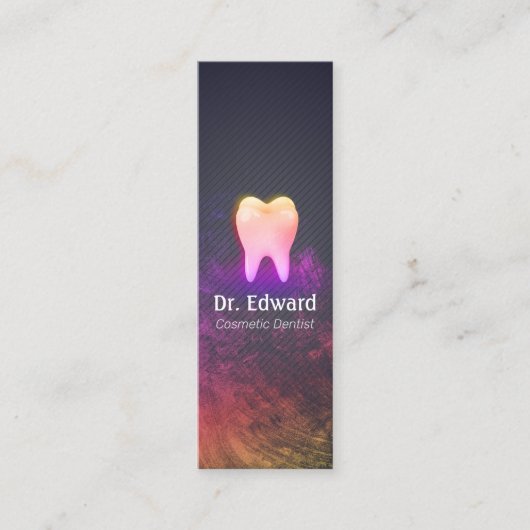 Beruflich Dentalklinik-Rose Gold-Stand Mini Visitenkarte (Vorderseite)