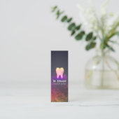 Beruflich Dentalklinik-Rose Gold-Stand Mini Visitenkarte (Stehend Vorderseite)
