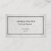 Beruflich Doctor Gray Black Personalisiert Visitenkarte (Rückseite)