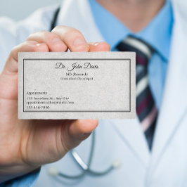 Beruflich Doctor Gray Black Personalisiert Visitenkarte