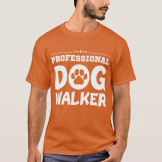 Beruflich Dog Walker Mädchenjunge T-Shirt