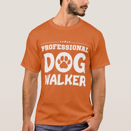 Beruflich Dog Walker Mädchenjunge T-Shirt (Vorderseite)