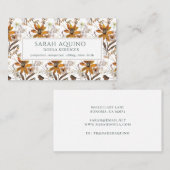 Beruflich Doula Floral Terracotta Wildblumen Visitenkarte (Vorne/Hinten)