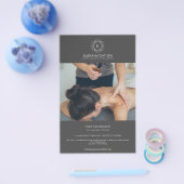 Beruflich Dunkelgrau Wellness-Center Wellness Eleg Flyer (Einzeln)