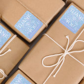 Beruflich Dusty Blue Glitzer Danke Stickers