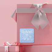 Beruflich Dusty Blue Glitzer Danke Stickers