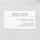 Beruflich, einfach, einfach, einfach, dunkelgrau, visitenkarte (Rückseite)