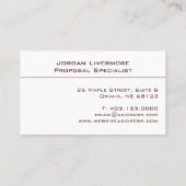 Beruflich, einfach, einfach, einfach, einfach, Mar Visitenkarte (Rückseite)