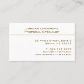 Beruflich, einfach, einfach, einfach, einfach, mod visitenkarte (Rückseite)