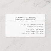 Beruflich, einfach, einfach, einfach, silbergrau,  visitenkarte (Rückseite)