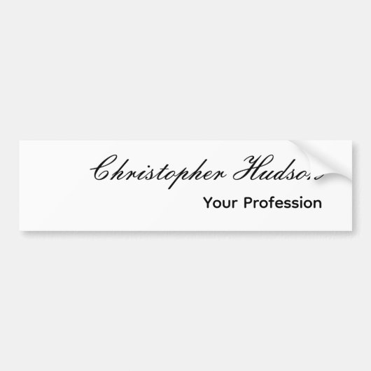 Beruflich Einfach Schlicht modern Minimalistisch Autoaufkleber (Vorne)