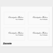 Beruflich Einfach Schlicht modern Minimalistisch Rechteckiger Aufkleber (Blatt)