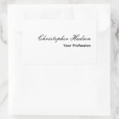 Beruflich Einfach Schlicht modern Minimalistisch Rechteckiger Aufkleber (Tasche)