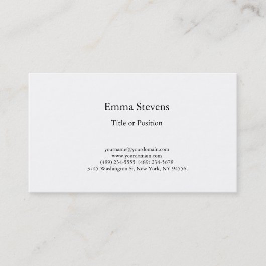 Beruflich Einfach Schlicht modern stilvoll Visitenkarte (Vorderseite)