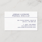 Beruflich, einfach und modern visitenkarte (Rückseite)