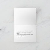 Beruflich, einfach und neutral "Danke!" + Name Karte (Innenseite)