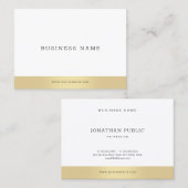 Beruflich Einfache Elegante Gold Moderne Visitenkarte (Vorne/Hinten)