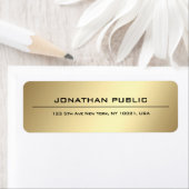 Beruflich Einfache Elegante Gold Rücksendeadresse (Insitu)