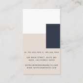 Beruflich einfache moderne Geometrie Visitenkarte (Rückseite)