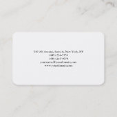 Beruflich Einfache Schlichte Elegant Schwarz & Wei Visitenkarte (Rückseite)