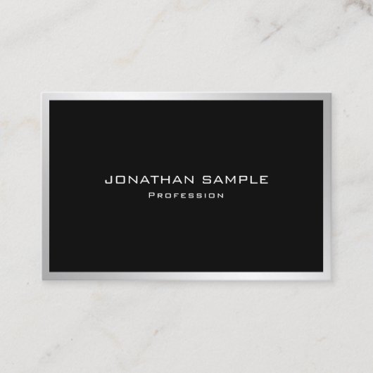 Beruflich Einfache Schlichte Elegante Modernes Sil Visitenkarte (Vorderseite)