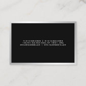 Beruflich Einfache Schlichte Elegante Modernes Sil Visitenkarte (Rückseite)
