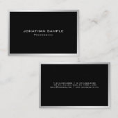 Beruflich Einfache Schlichte Elegante Modernes Sil Visitenkarte (Vorne/Hinten)