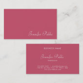 Beruflich Einfache Vorlage Modernes Elegantes Rot Visitenkarte (Vorne/Hinten)