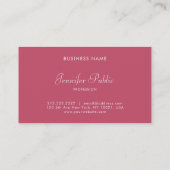 Beruflich Einfache Vorlage Modernes Elegantes Rot Visitenkarte (Rückseite)