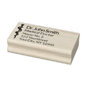 Beruflich Einfaches Asclepius Medizinisches Schwar Gummistempel (Stempel)