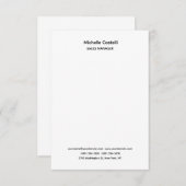 Beruflich Einzigartig klassisch einfach Begleitkarte (Vorne/Hinten)